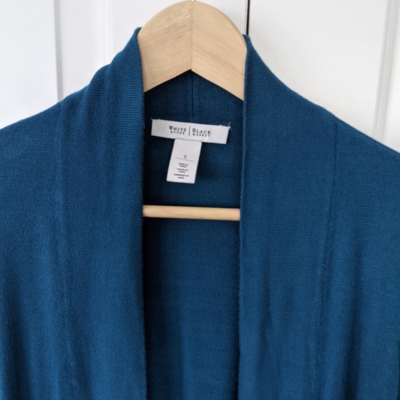 White House Black Market Knit Cardigan - Turquoise Blue - Sz. S - Picture 6 of 12